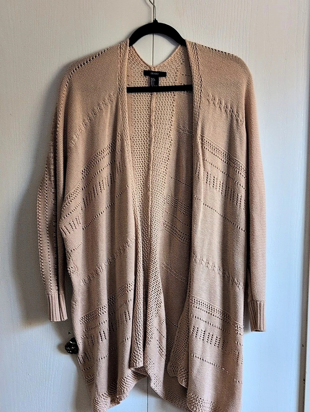Forever 21 Open Front Knit Cardigan in Pink Size Small Like New